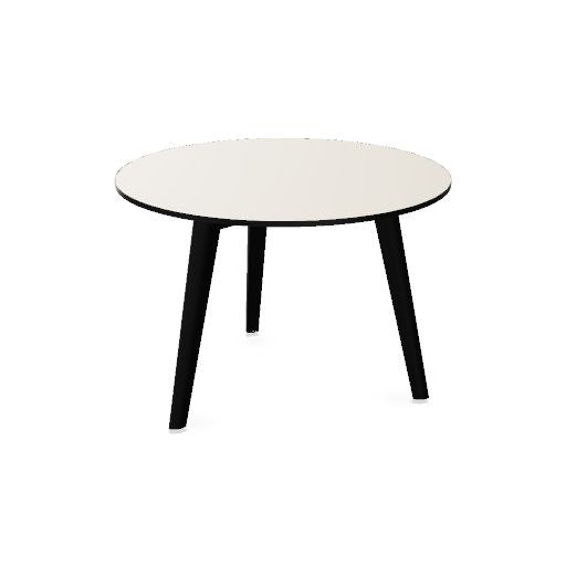 NOVA WOOD Couchtisch | Massivholz-Gestell, Runde oder eckige Tischplatte, HPL