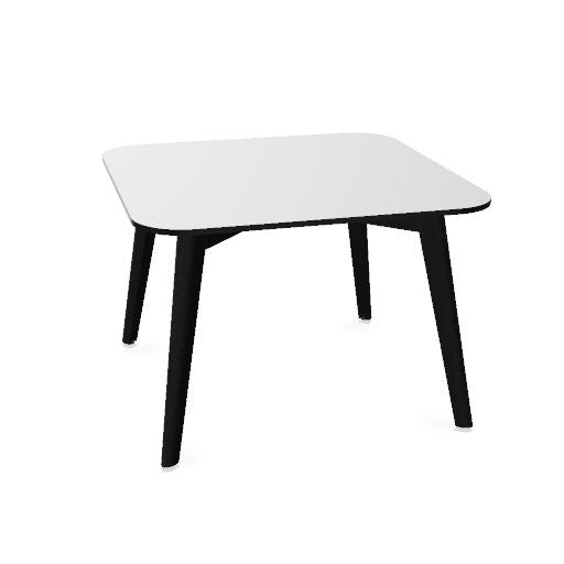 NOVA WOOD Couchtisch | Massivholz-Gestell, Runde oder eckige Tischplatte, HPL