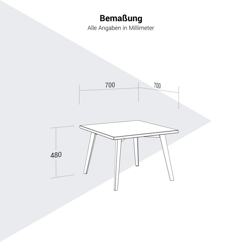 NOVA WOOD Couchtisch | Massivholz-Gestell, Runde oder eckige Tischplatte, HPL - 9 Main Image