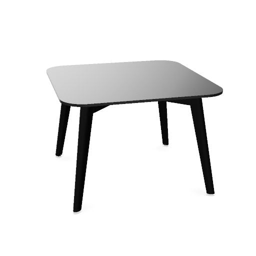 NOVA WOOD Couchtisch | Massivholz-Gestell, Runde oder eckige Tischplatte, HPL