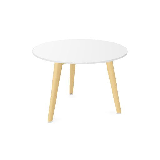 NOVA WOOD Couchtisch | Massivholz-Gestell, Runde oder eckige Tischplatte, HPL