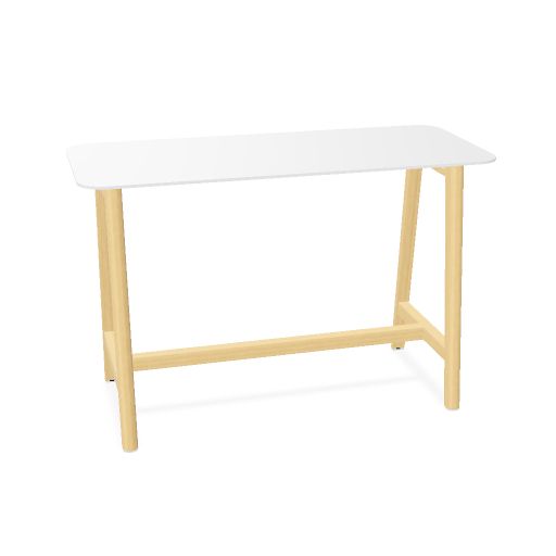 NOVA WOOD Hochtisch | 1200-1800 mm, Massivholz-Gestell, HPL