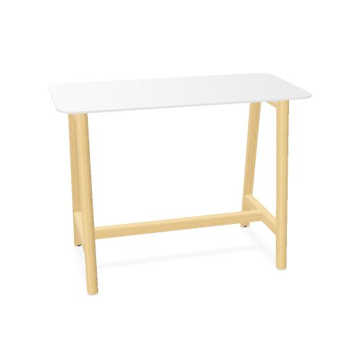 NOVA WOOD Hochtisch | 1200-1800 mm, Massivholz-Gestell, HPL