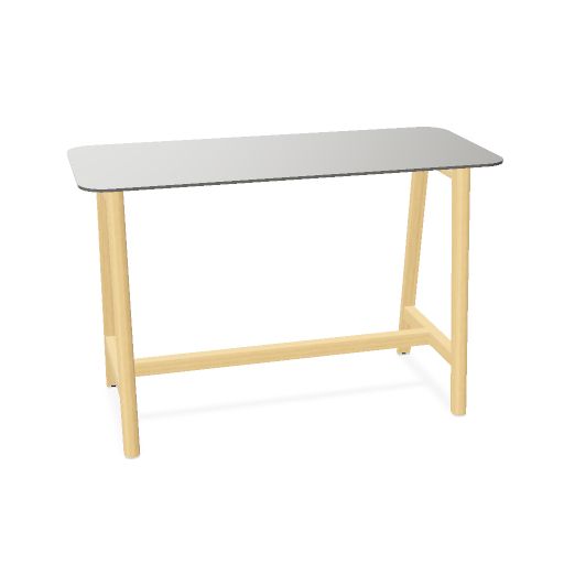 NOVA WOOD Hochtisch | 1200-1800 mm, Massivholz-Gestell, HPL