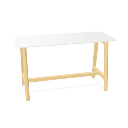 NOVA WOOD Hochtisch | 1200-1800 mm, Massivholz-Gestell, HPL