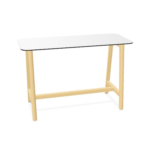 NOVA WOOD Hochtisch | 1200-1800 mm, Massivholz-Gestell, HPL
