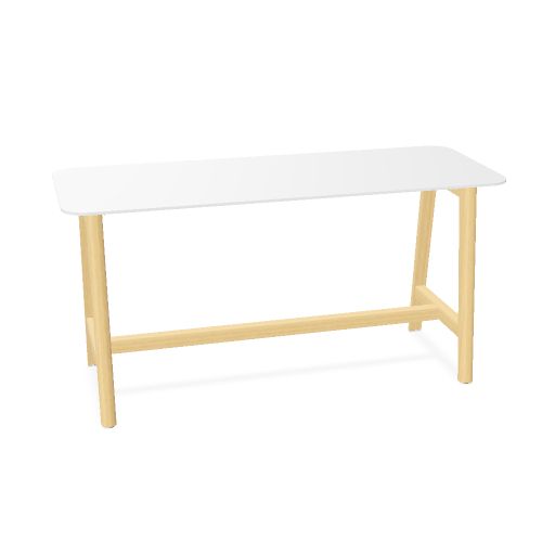 NOVA WOOD Hochtisch | 1200-1800 mm, Massivholz-Gestell, HPL