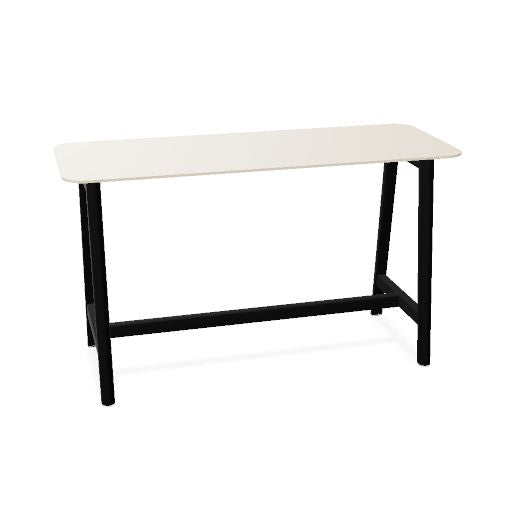 NOVA WOOD Hochtisch | 1200-1800 mm, Massivholz-Gestell, HPL