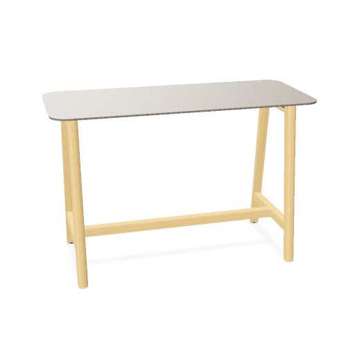 NOVA WOOD Hochtisch | 1200-1800 mm, Massivholz-Gestell, HPL
