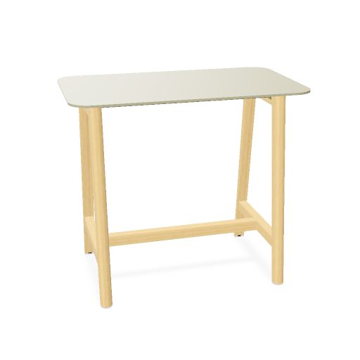 NOVA WOOD Hochtisch | 1200-1800 mm, Massivholz-Gestell, HPL