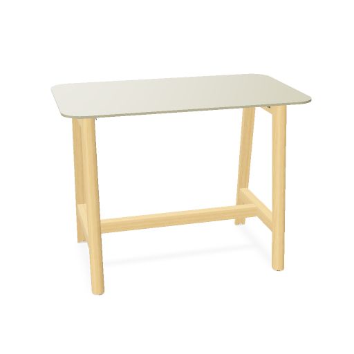 NOVA WOOD Hochtisch | 1200-1800 mm, Massivholz-Gestell, HPL