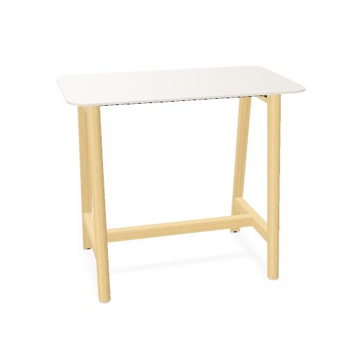 NOVA WOOD Hochtisch | 1200-1800 mm, Massivholz-Gestell, HPL