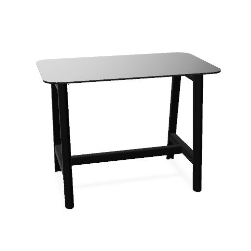 NOVA WOOD Hochtisch | 1200-1800 mm, Massivholz-Gestell, HPL