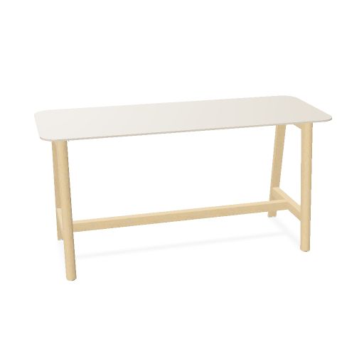 NOVA WOOD Hochtisch | 1200-1800 mm, Massivholz-Gestell, HPL