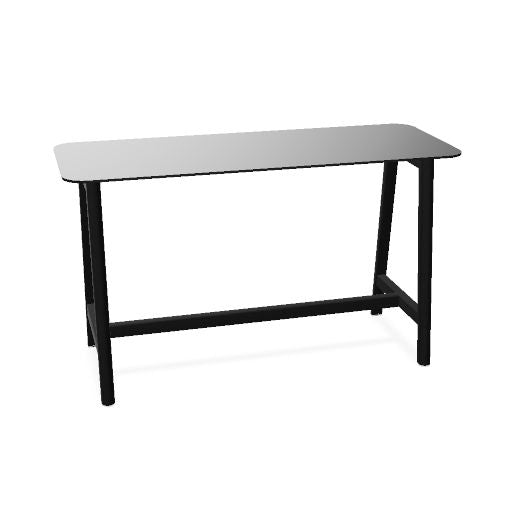 NOVA WOOD Hochtisch | 1200-1800 mm, Massivholz-Gestell, HPL