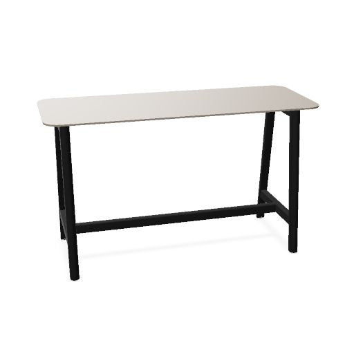 NOVA WOOD Hochtisch | 1200-1800 mm, Massivholz-Gestell, HPL