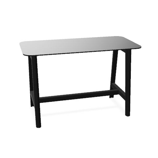 NOVA WOOD Hochtisch | 1200-1800 mm, Massivholz-Gestell, HPL