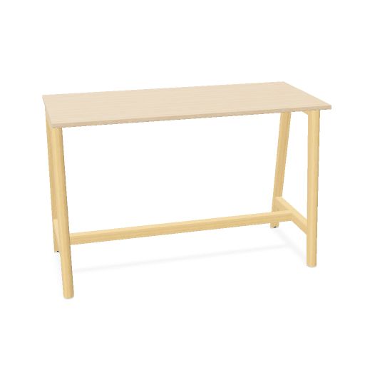 NOVA WOOD Hochtisch | 1200-1800 mm, Massivholz-Gestell, Melamin