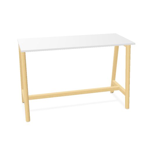 NOVA WOOD Hochtisch | 1200-1800 mm, Massivholz-Gestell, Melamin