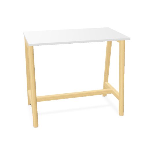 NOVA WOOD Hochtisch | 1200-1800 mm, Massivholz-Gestell, Melamin