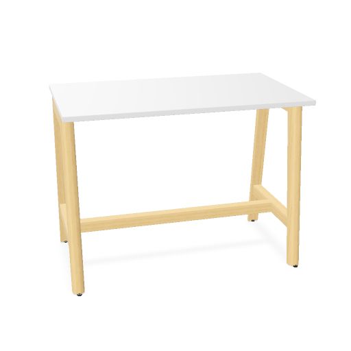 NOVA WOOD Hochtisch | 1200-1800 mm, Massivholz-Gestell, Melamin
