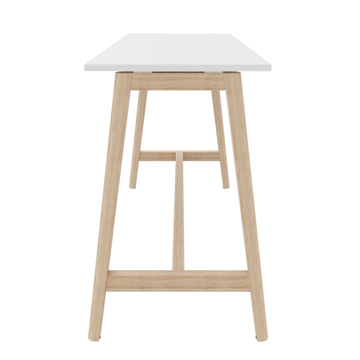 NOVA WOOD Hochtisch | 1200-1800 mm, Massivholz-Gestell, Melamin - 3 Lightbox Main Image