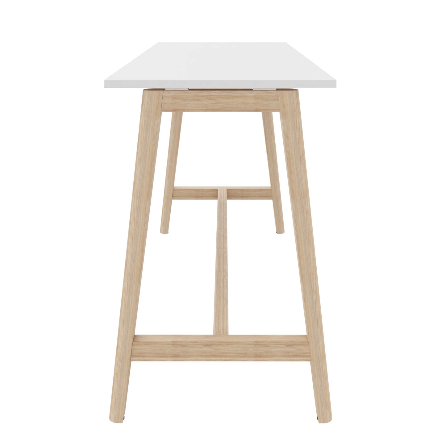NOVA WOOD Hochtisch | 1200-1800 mm, Massivholz-Gestell, Melamin