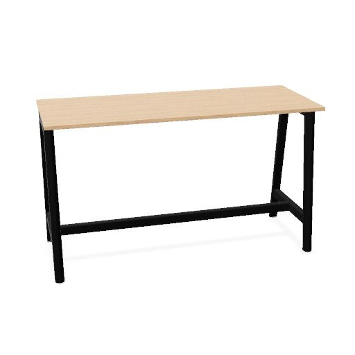 NOVA WOOD Hochtisch | 1200-1800 mm, Massivholz-Gestell, Melamin