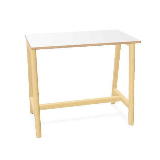NOVA WOOD Hochtisch | 1200-1800 mm, Massivholz-Gestell, Melamin