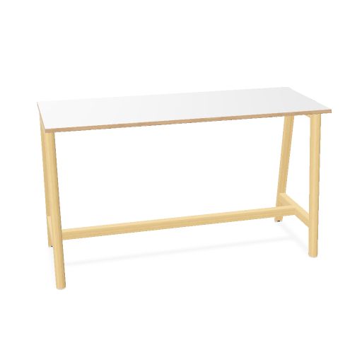 NOVA WOOD Hochtisch | 1200-1800 mm, Massivholz-Gestell, Melamin