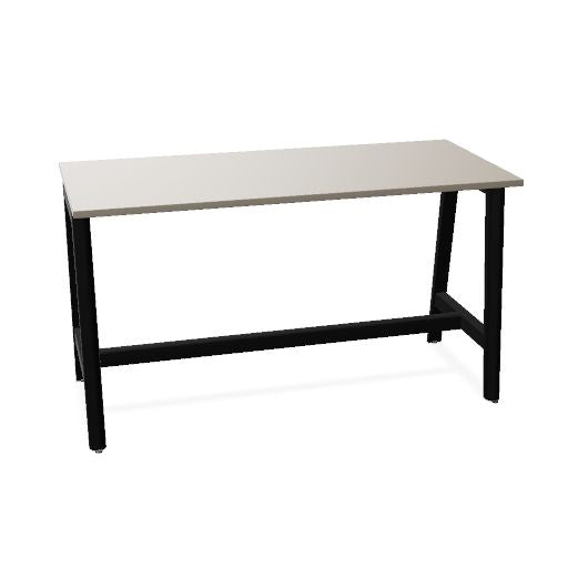 NOVA WOOD Hochtisch | 1200-1800 mm, Massivholz-Gestell, Melamin