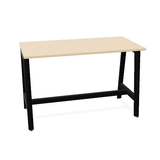 NOVA WOOD Hochtisch | 1200-1800 mm, Massivholz-Gestell, Melamin
