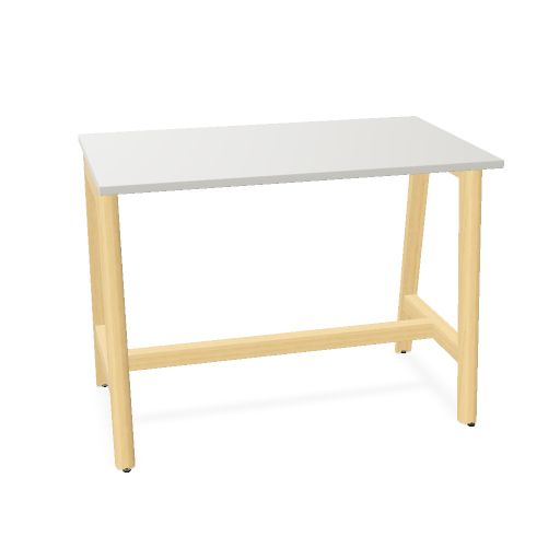 NOVA WOOD Hochtisch | 1200-1800 mm, Massivholz-Gestell, Melamin