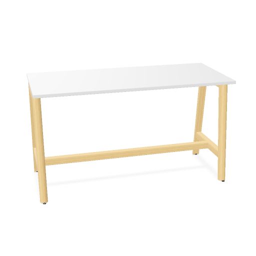 NOVA WOOD Hochtisch | 1200-1800 mm, Massivholz-Gestell, Melamin