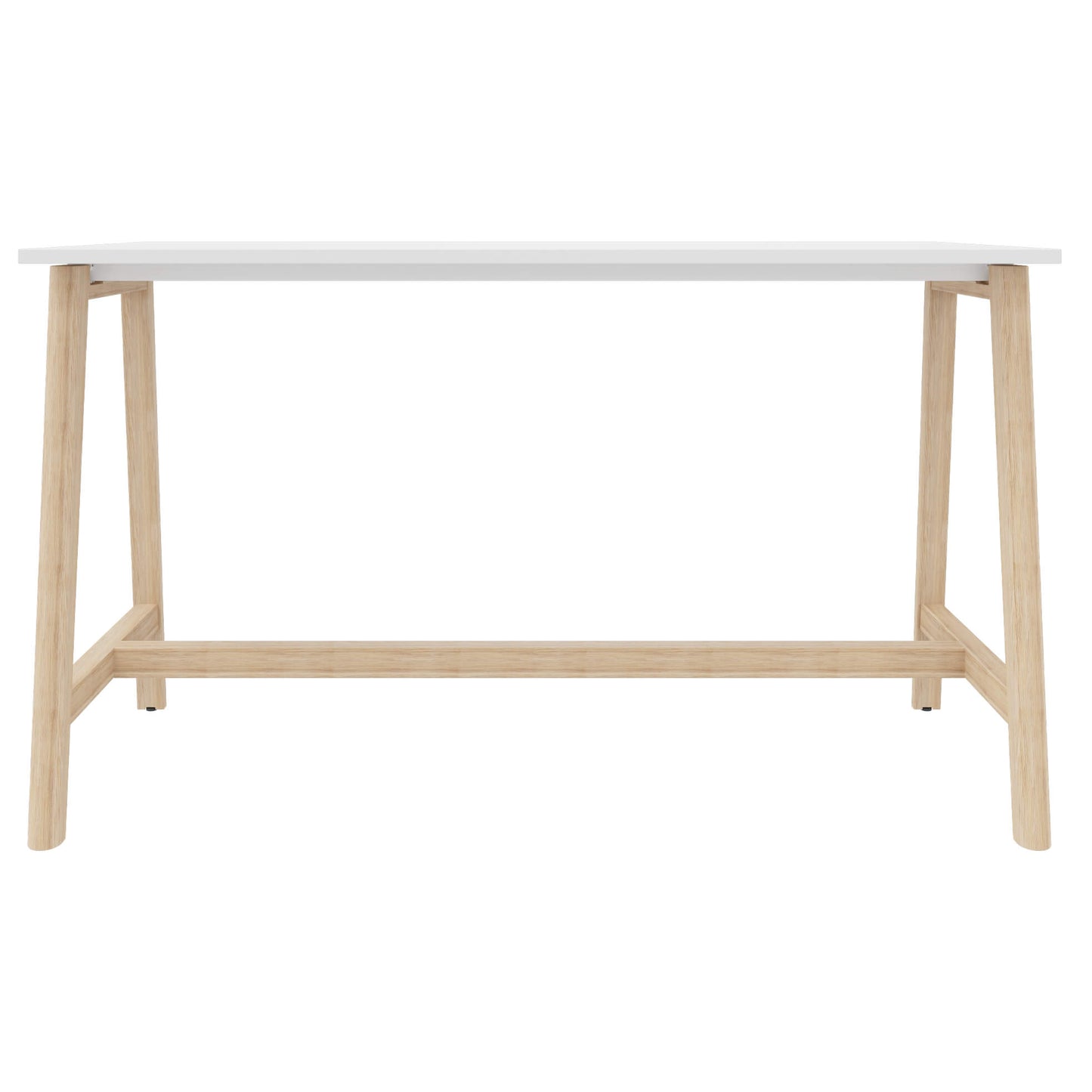 NOVA WOOD Hochtisch | 1200-1800 mm, Massivholz-Gestell, Melamin