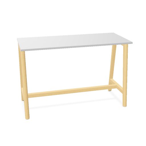 NOVA WOOD Hochtisch | 1200-1800 mm, Massivholz-Gestell, Melamin