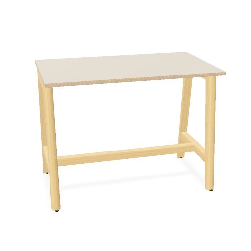 NOVA WOOD Hochtisch | 1200-1800 mm, Massivholz-Gestell, Melamin