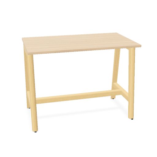 NOVA WOOD Hochtisch | 1200-1800 mm, Massivholz-Gestell, Melamin