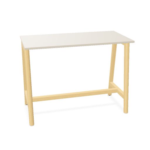 NOVA WOOD Hochtisch | 1200-1800 mm, Massivholz-Gestell, Melamin