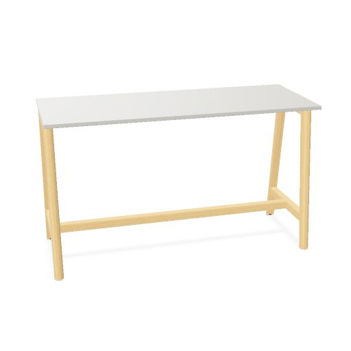 NOVA WOOD Hochtisch | 1200-1800 mm, Massivholz-Gestell, Melamin
