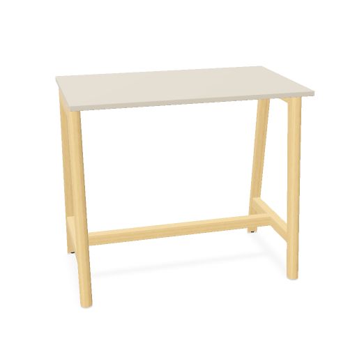 NOVA WOOD Hochtisch | 1200-1800 mm, Massivholz-Gestell, Melamin