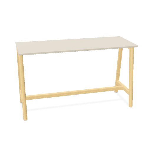 NOVA WOOD Hochtisch | 1200-1800 mm, Massivholz-Gestell, Melamin