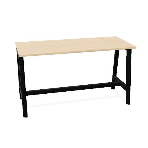 NOVA WOOD Hochtisch | 1200-1800 mm, Massivholz-Gestell, Melamin