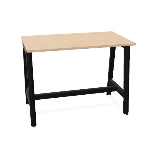 NOVA WOOD Hochtisch | 1200-1800 mm, Massivholz-Gestell, Melamin