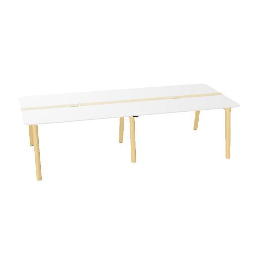 NOVA WOOD Konferenztisch | 1200 - 2800 mm (4-10 Personen), Elektrifiziert, HPL
