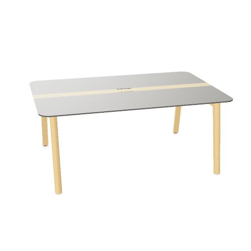 NOVA WOOD Konferenztisch | 1200 - 2800 mm (4-10 Personen), Elektrifiziert, HPL