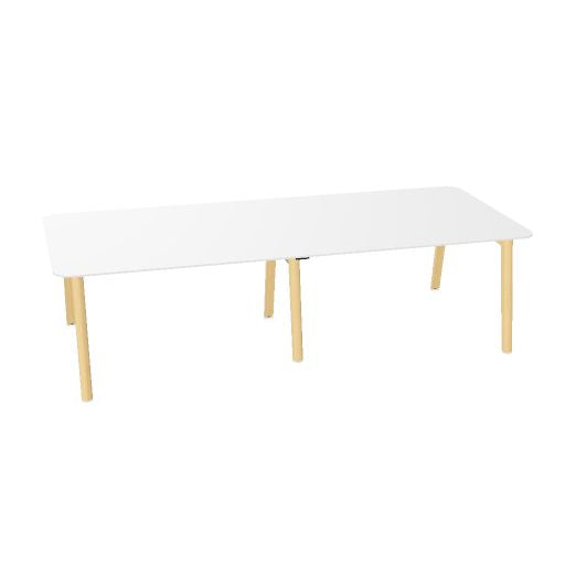 NOVA WOOD Konferenztisch | 1200 - 2800 mm (4-10 Personen), Elektrifiziert, HPL
