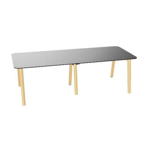 NOVA WOOD Konferenztisch | 1200 - 2800 mm (4-10 Personen), Elektrifiziert, HPL