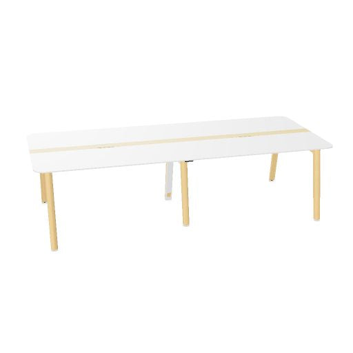 NOVA WOOD Konferenztisch | 1200 - 2800 mm (4-10 Personen), Elektrifiziert, HPL