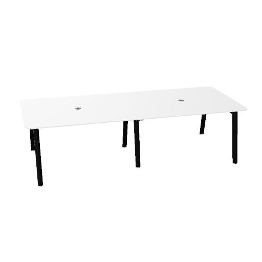 NOVA WOOD Konferenztisch | 1200 - 2800 mm (4-10 Personen), Elektrifiziert, HPL